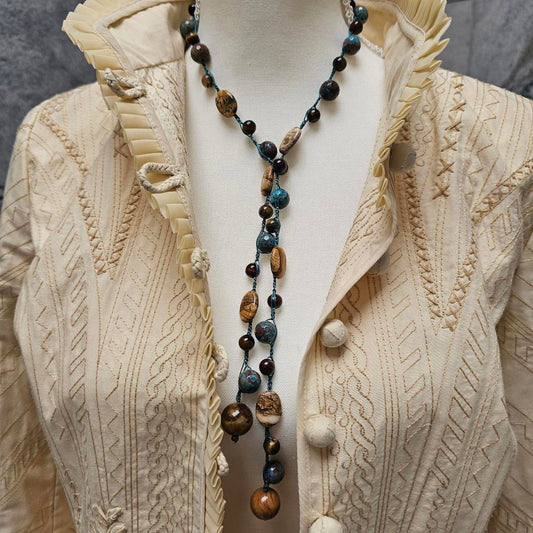 Women's Jasper and Pietersite Handmade Necklace