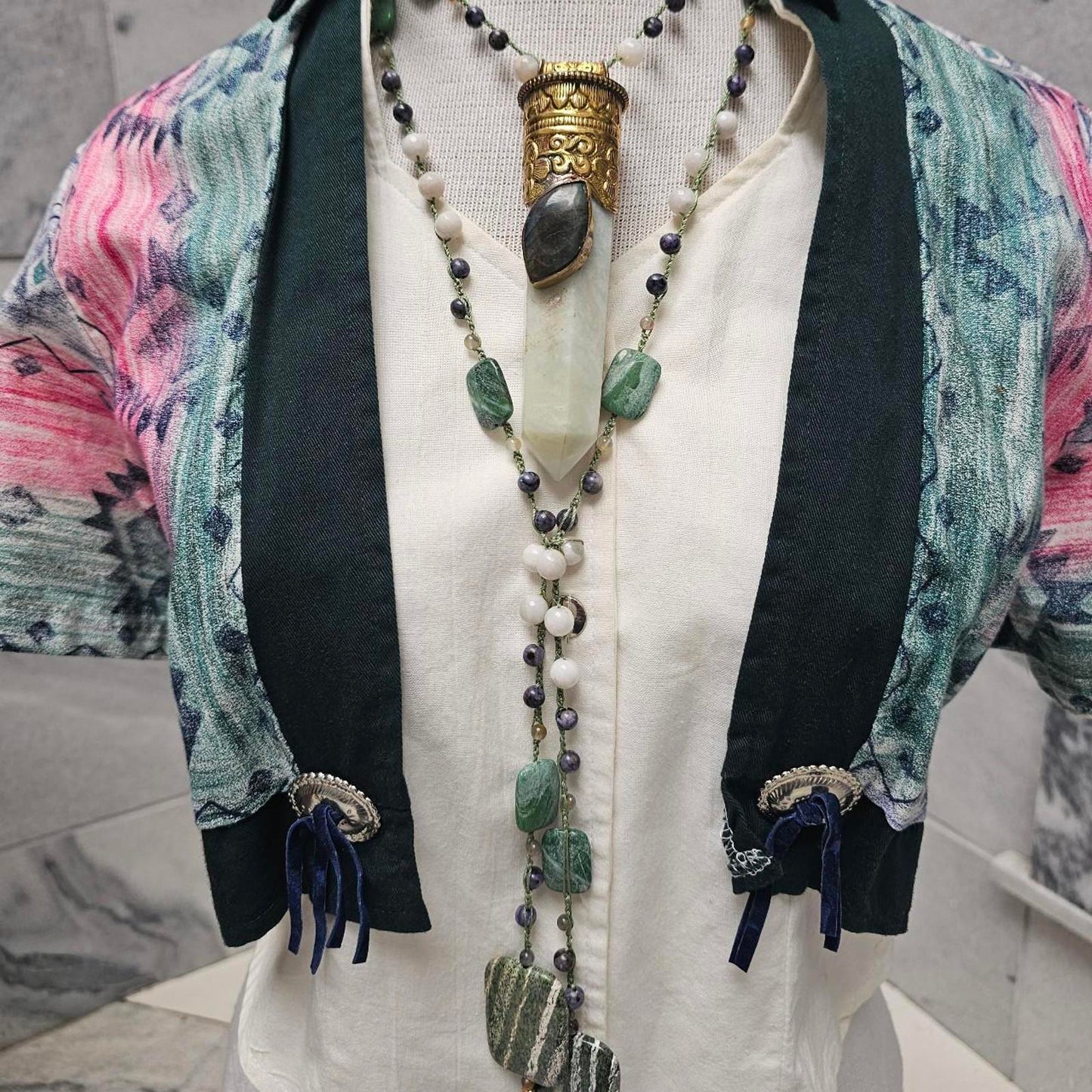 Women's Labradorite, Green Swiss Opal, and Jade Beauty