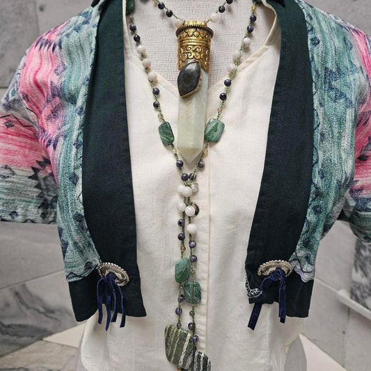 Women's Labradorite, Green Swiss Opal, and Jade Beauty