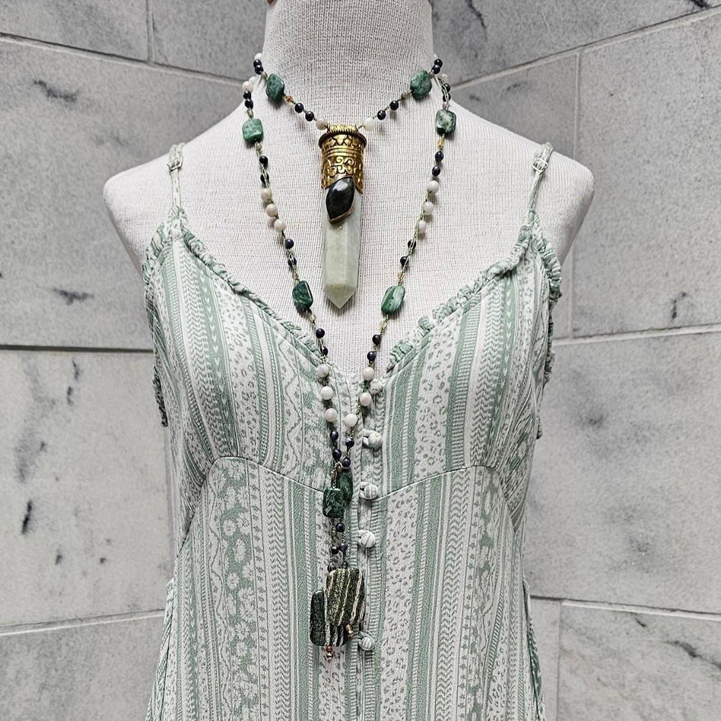 Women's Labradorite, Green Swiss Opal, and Jade Beauty