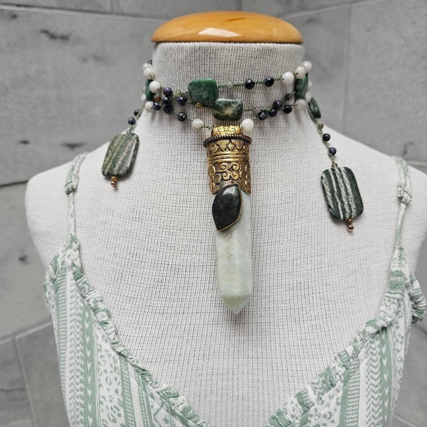 Women's Labradorite, Green Swiss Opal, and Jade Beauty