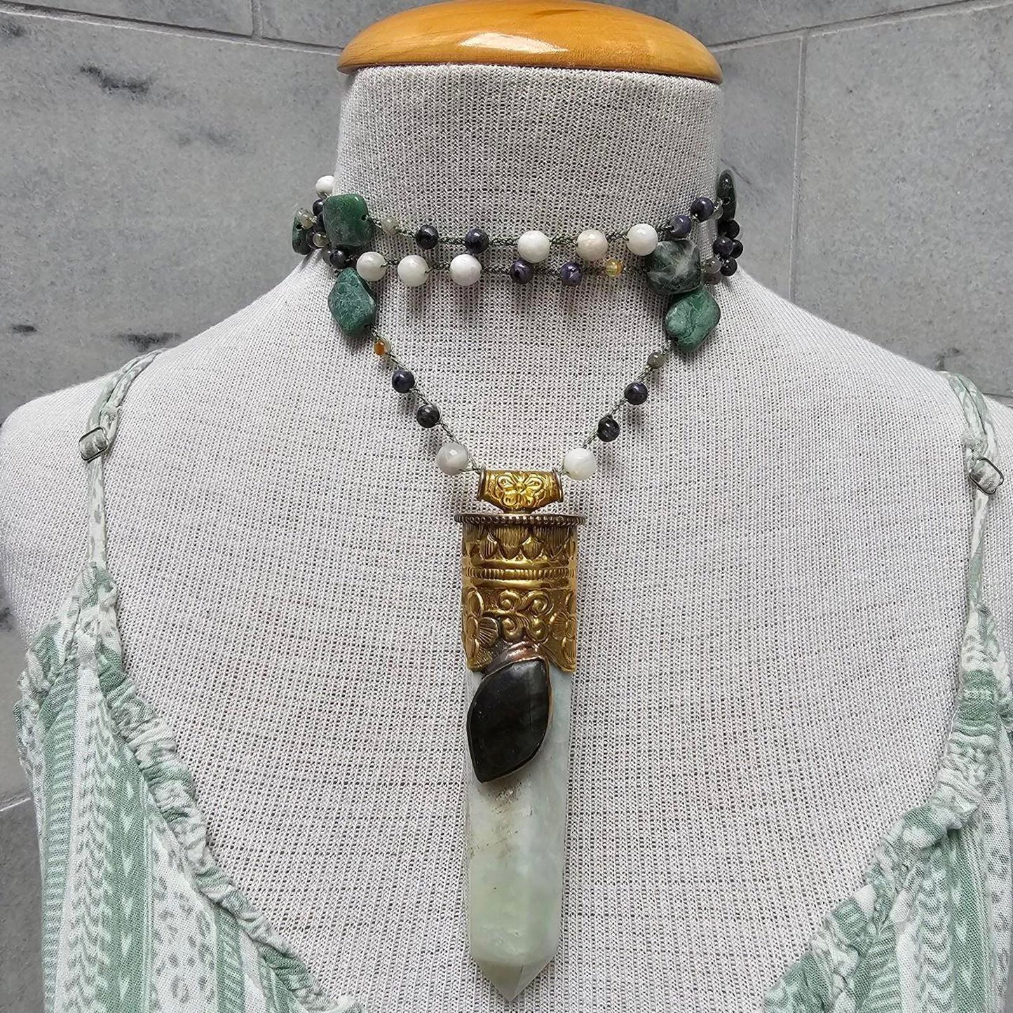 Women's Labradorite, Green Swiss Opal, and Jade Beauty